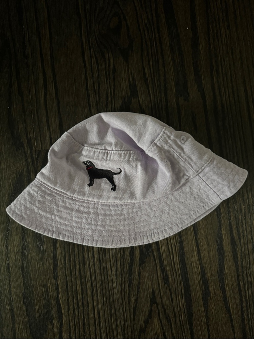 Kids lilac S/M Bucket Hat with Dog Embroidery